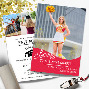 Cheerleading Afstuderen Aankondiging Uitnodiging