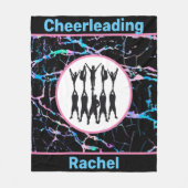 Cheerleading Black Abstract Fleece Blanket Deken (Voorkant)