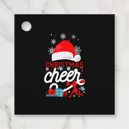 Cheerleading Christmas Cheer Bedankjes Labels (Voorkant)