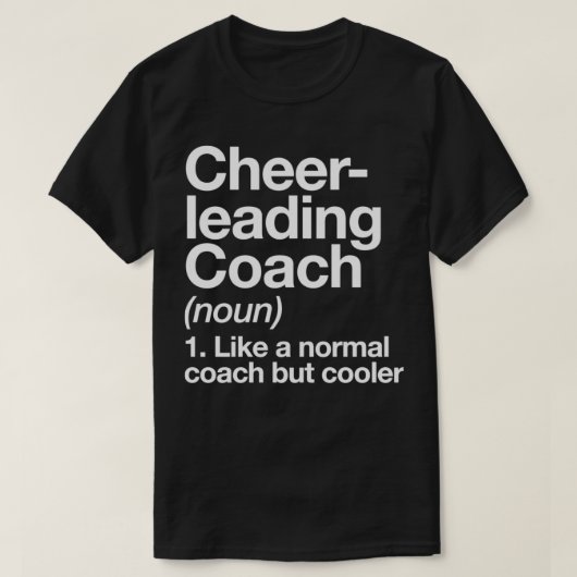 Cheerleading Coach Funny Definition Trainer Gift D T-shirt (Design voorkant)