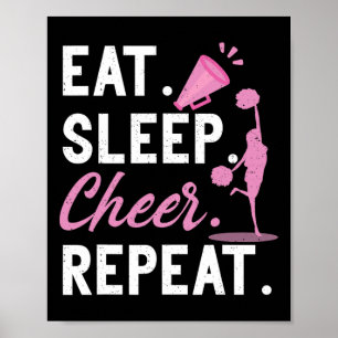 Cheerleading Dans Cheerleader Meisjes Eten Slapen Poster