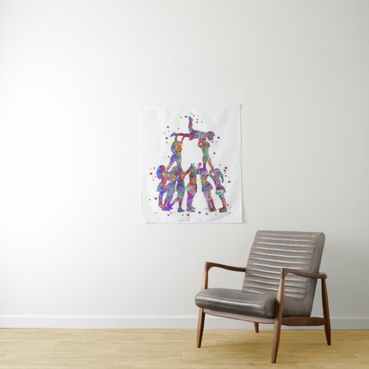 Cheerleading Eigenaar Cadeau | Verjaardagscadeau v Wandkleed (In situ)