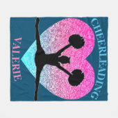 Cheerleading Fleece Blanket Deken (Voorkant (Horizontaal))