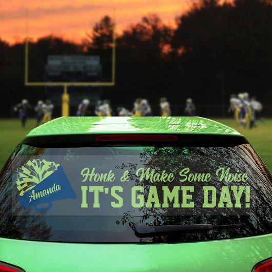 Cheerleading Game Day Back Window Cling voor SUV Raamsticker