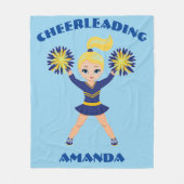 Cheerleading gepersonaliseerde fleece deken (Voorkant)