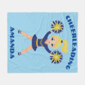 Cheerleading gepersonaliseerde fleece deken (Voorkant (Horizontaal))