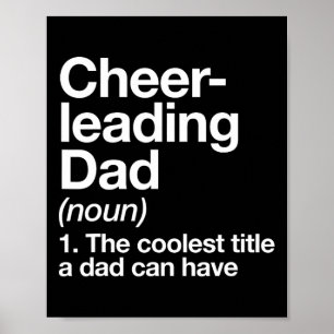 Cheerleading Papa Definitie Grappige Sport Poster