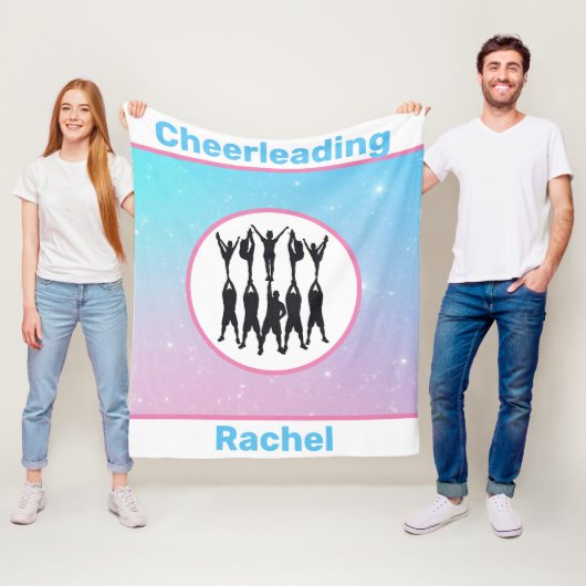 Cheerleading Pastel Fleece Blanket (In situ)
