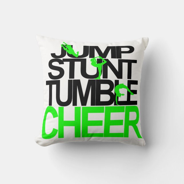 Cheerleading Pillow Jump, Stunt, Tumble, Cheer Kussen (Voorkant)