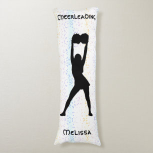 Cheerleading Rainbow Confetti, gepersonaliseerd Lichaamskussen