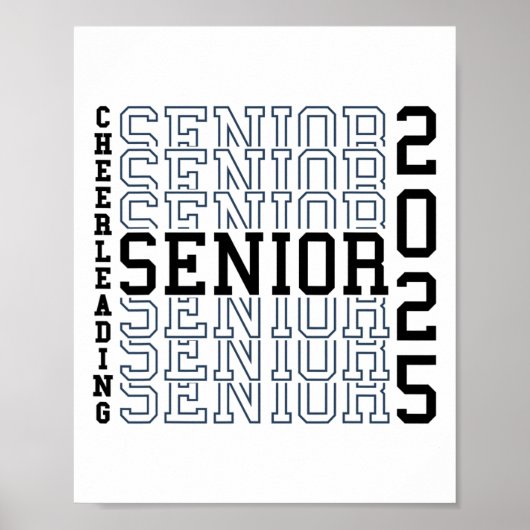 Cheerleading Senior Night Cheer Senior 2025 Afstud Poster (Voorkant)