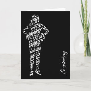 Cheerleading Silhouet Cheer Kaart