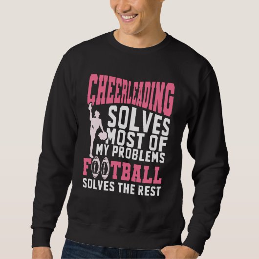 Cheerleading Solves My Problems Cheerleader Footba Trui (Voorkant)