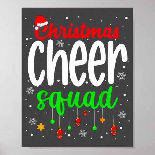 Cheerleading Srts Lover Christmas Cheer Squad  Poster (Voorkant)