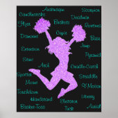 Cheerleading Terms Typography  Poster (Devant)