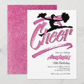 Cheerleading verjaardag uitnodiging (Voorkant / Achterkant)