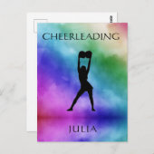 Cheerleading Waterverf Briefkaart (Voorkant / Achterkant)