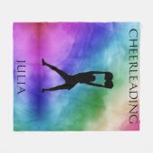 Cheerleading Waterverf Fleece Blanket Deken (Voorkant (Horizontaal))