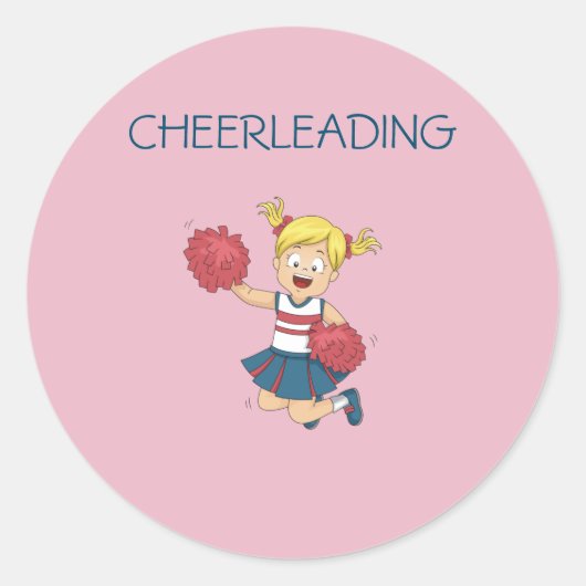 CHEERLEIDENDE stickers voor meisjes. (Voorkant)