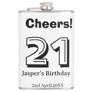 Cheers 21 birthday bold letter name boy man gifts  heupfles
