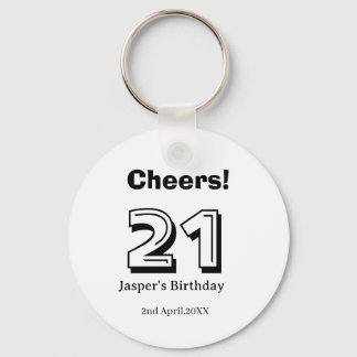 Cheers 21 birthday bold letter name boy man gifts  sleutelhanger