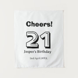 Cheers 21 birthday bold letter name boy man gifts  wandkleed