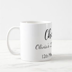 Cheers 21ste verjaardag naam toevoegen datum eenvo koffiemok