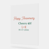Cheers 40 joyeux anniversaire orange vert nom date (Angle)