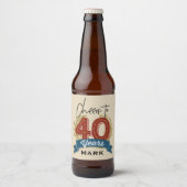 Cheers 40e geboorte bieretiket bier etiket (Voorkant)