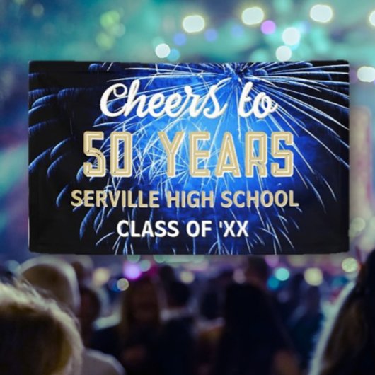 CHEERS 50 ans ! Bannière Réunion Classe bleue