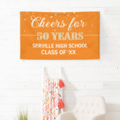 CHEERS 50 ans ! Bannière Réunion de classe PERSONN (En situation)