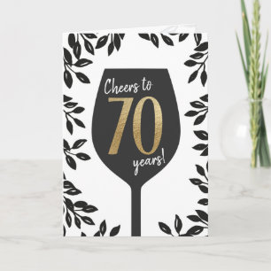 Cheers 70 jaar Birthday Wenskaart Kaart