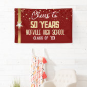 CHEERS à 50 ans! Bannière Réunion de classe PERSON (En situation)