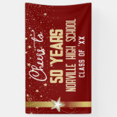 CHEERS à 50 ans! Bannière Réunion de classe PERSON (Vertical)