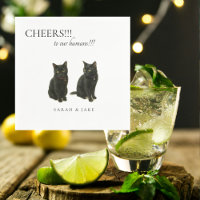Cheers Aangepaste 2 Katten Zwarte Tekst Trouwserve
