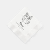 Cheers Aangepaste kat getrokken Cocktail servetten (Hoek)