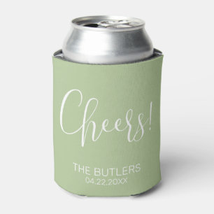 Cheers! Aangepaste Sage Groene Bruiloft Koelbox Blikjeskoeler