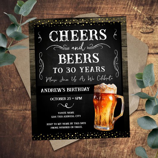Cheers and Beers 30e Birthday Party Budget