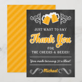 Cheers and Beers 30th Birthday Hartelijk dank Bedankkaart (Voorkant / Achterkant)