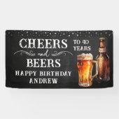 Cheers and Beers 40th Birthday Banner (Horizontaal)