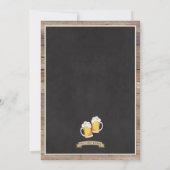 Cheers and Beers 50th Birthday Invitation Kaart (Achterkant)