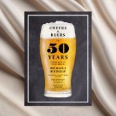 Cheers And Beers 50th Birthday Kaart