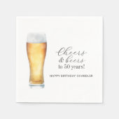 Cheers and Beers 50th Birthday Party Servet (Voorkant)