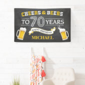 Cheers and Beers Happy 70th Birthday Banner (Insitu)