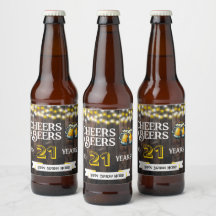 Cheers and Beers to 21 Years Rustic Birthday