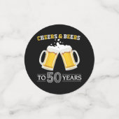 Cheers and Beers to 50 Years Confetti (Kleine voorkant)