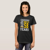 Cheers and Beers To 58 Years Beer Drinking 58 Year T-shirt (Voorkant volledig)