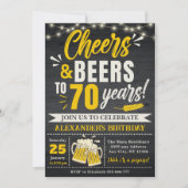 Cheers and Beers to 70 Years, Beer-Themed Kaart (Voorkant)