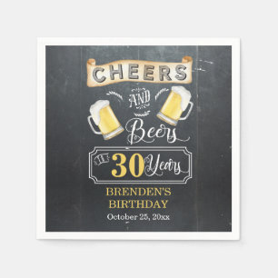 Cheers and Beers tot 30 jaar geboortedag Servet
