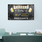 Cheers and Beers tot 30 jaar geboortedag Spandoek (Beurs)